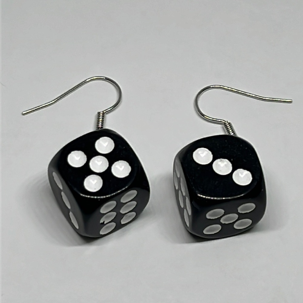 Earrings Dice fashion dangle